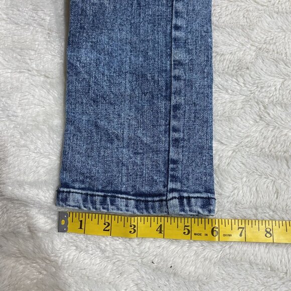 Urban Id Men's Blue Cotton Stretch Distressed Skinny Moto Denim Jeans Size 30 - Picture 8 of 10